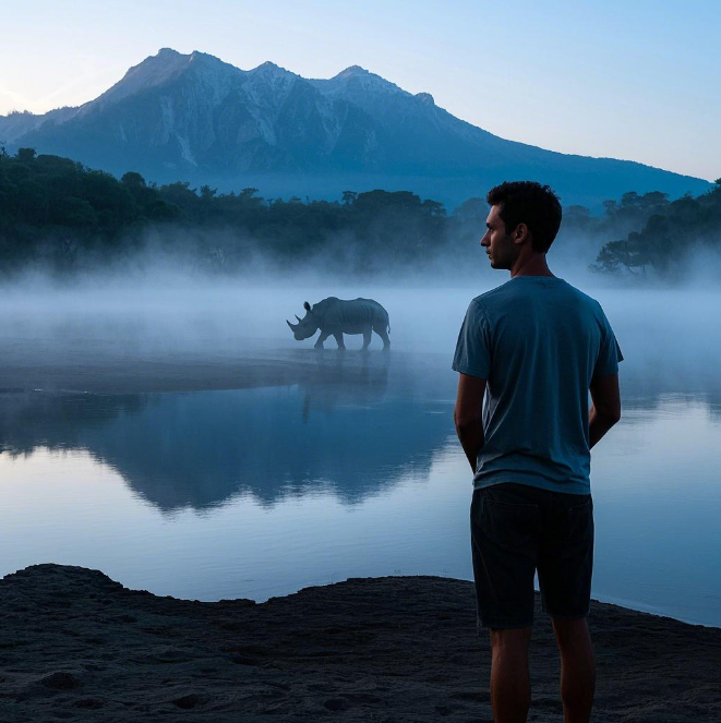 American Morning Mist at the Rhino Sea